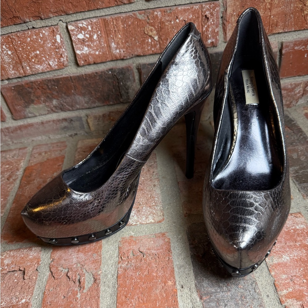 Savage Style Simply Vera Snake Print Baddie Girl Stilettos Platform Studded